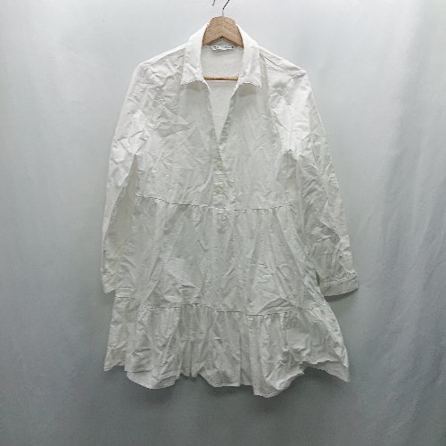 ◇ ⊂ ZARA ザラ 無地 長袖 チュニック サイズ30 ホワイト レディース E 【中古】 ◇ ⊂ ZARA ザラ 無地 長袖 チュニック サイズ30 ホワイト レディース E 【中古】