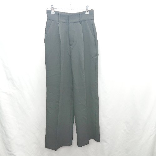 ◇ ⊂ forksy. フォルクシー センタープレーツ スラックスパンツ サイズL ブラック レディース E 【中古】