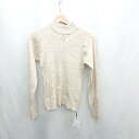 ◇ ⊇ ◎●未使用● moment+ ハイネック 長袖 ニット サイズL ベージュ レディース E 【中古】