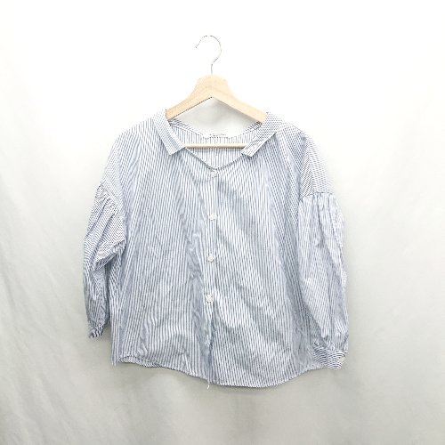 ◇ ⊂ Te chichi テチチ ストライプ柄 長袖 長袖 サイズF ブルー ホワイト レディース E 【中古】