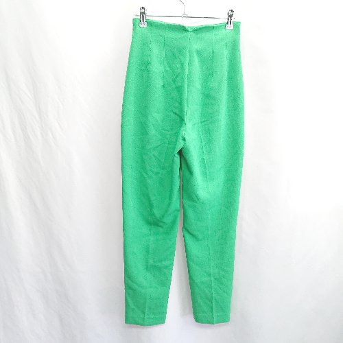 ◇ Θ ZARA タック入り ストレートパンツ サイズXS グリーン レディース E 【中古】