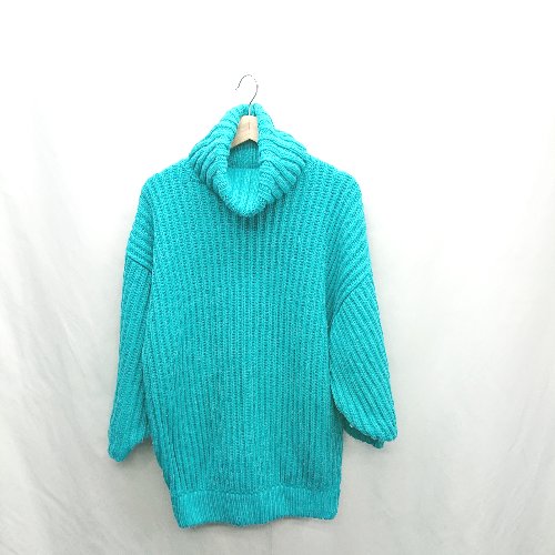 ◇ ⊇ SLY スライ タートルネック 長袖 ニット サイズ1 ブルー レディース E 【中古】