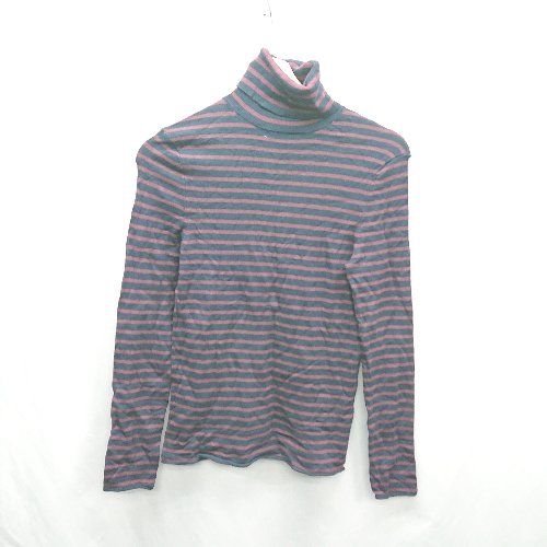 ◇ ⊇ ZARA ザラ ボーダー タートルネック 長袖 ニット サイズM レッド系 レディース E 【中古】