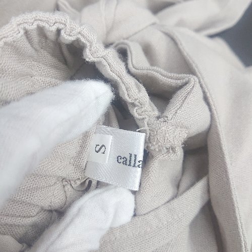 ◇ ⊂ callautia カラウティア フリル ウエストゴム ノースリーブ サロペット サイズS ピンク レディース E 【中古】