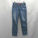 ◇ Θ Ray BEAMS レイ ビームス RED CARD別注 Happiness デニムパンツ ジーンズ サイズ22 ブルー レディース E 【中古】