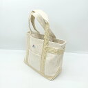 ◇ ⊂ GEVACO ゲバコ ブランドロゴ トートバッグ ベージュ レディース E 【中古】