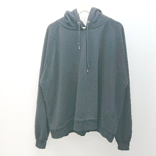 ◇ kutir クティール カジュアル オーバーサイズ メンズライク シンプル 長袖 パーカー サイズL ブラック レディース E 【中古】