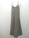 ◇ natural couture チェック キャミ バック クロス ストラップ - ミドル ワンピース フリーサイズ ブラウン レディース E 【中古】