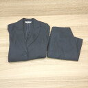 ◇ NATURAL BEAUTY BASIC セットアップ 裏地 シンプル ひざ丈 - ジャケット スカート サイズS ネイビー系 レディース E 【中古】
