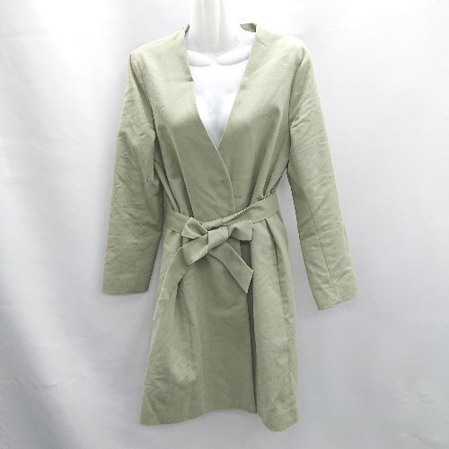 ◇ ⊇ A day in the life UNITED ARROWS ノーカラー ベルト 長袖 コート サイズ表記なし グリーン レディース E 【中古】 ◇ ⊇ A day in the life UNITED ARROWS ノーカラー ベルト 長袖 コート サイズ表記なし グリーン レディース E 【中古】