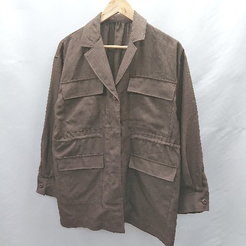 ◇ ⊂ apart by lowrys ウエストドロスト 薄手 長袖 ジャケット サイズフリー ブラウン レディース E 【中古】 ◇ ⊂ apart by lowrys ウエストドロスト 薄手 長袖 ジャケット サイズフリー ブラウン レディース E 【中古】