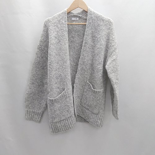 ◇ ⊇ GLOBAL WORK グローバルワーク 羊毛混 長袖 ニットカーディガン サイズF グレー レディース E 【中古】 ◇ ⊇ GLOBAL WORK グローバルワーク 羊毛混 長袖 ニットカーディガン サイズF グレー レディース E 【中古】