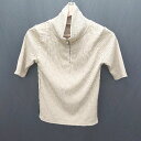 ◇ ⊂ MURUA ムルーア 半袖 リブ カットソー サイズF カーキ レディース E 【中古】