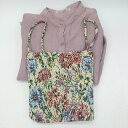 ◇ ⊂ one after another NICE CLAUP シアー ゴブラン 花柄 シャツワンピース ビスチェ サイズF マルチカラー レディース E 【中古】(4)