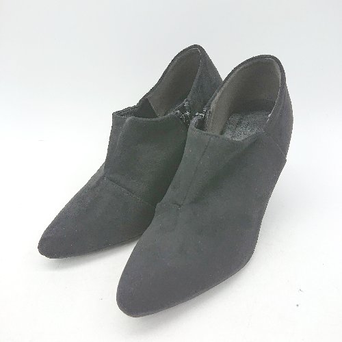 ■ ⊇ Menue メヌエ サイトジップ ショート ブーツ サイズS ブラック レディース E 【中古】