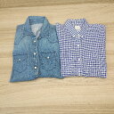 ◇ 《 GAP ギャップ まとめ2点セット サイズXS チェック デニム 薄手 長袖シャツ メンズ 》 E 【中古】