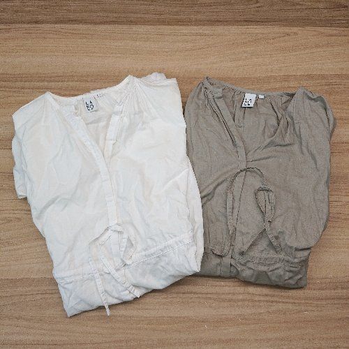 ◇ 《 LAKOLE ラコレ まとめ2点セット サイズM ヘンリーネック ホワイト ベージュ ワンピース レディース 》 E 【中古】