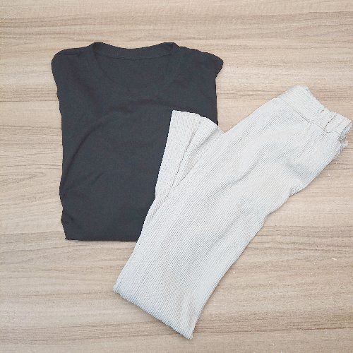 ◇ 《 ClassicalElf クラシカルエルフ まとめ2点セット サイズS/XL 無地 クルーネック カットソー/パンツ レディース 》 E 【中古】