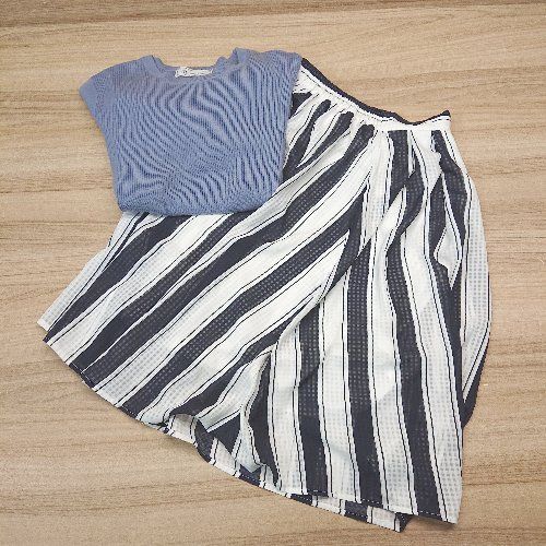 ◇ 《 ROPEPICNIC ロペピクニック まとめ2点セット サイズ36/38 クルーネック 柄物 スカート/ニット レディース 》 E 【中古】