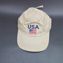 ◇ Θ COMPETITION HEADWEAR ロゴ 刺繍 カジュアル キャップ 帽子 野球帽 ベージュ系 サイズ表記なし レディース メンズ E 【中古】
