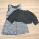 ◇ COMME CA ISM コムサイズム 入園式 卒園式 ワンピース ボレロ サイズ100A グレー/ブラック レディース E 【中古】