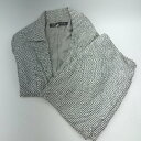 ◇ Θ MICHEL KLEIN ミッシェルクラン ツイード ひざ丈 スカートスーツセット サイズ38 グレー系 レディース E 【中古】