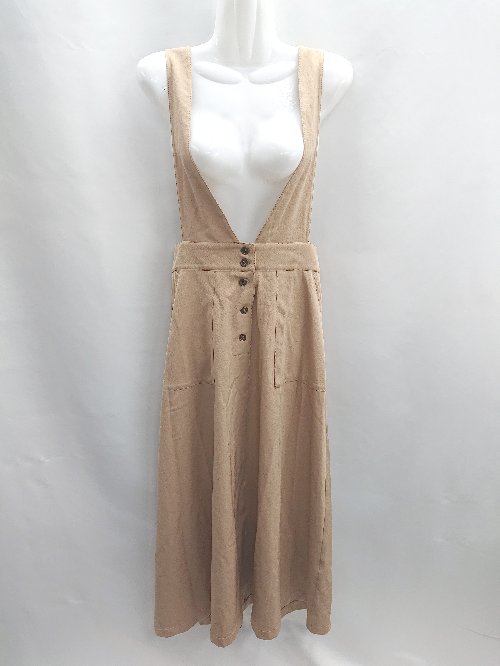 ◇ Θ◎ Melan Cleuge メランクルージュ サロペットスカート サイズF ブラウン系 レディース E 【中古】