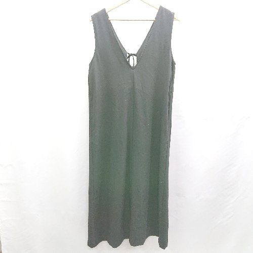 ◇ ⊂ Bob ボブ 無地 ひざ下 ワンピース サイズS ブラック レディース E 【中古】