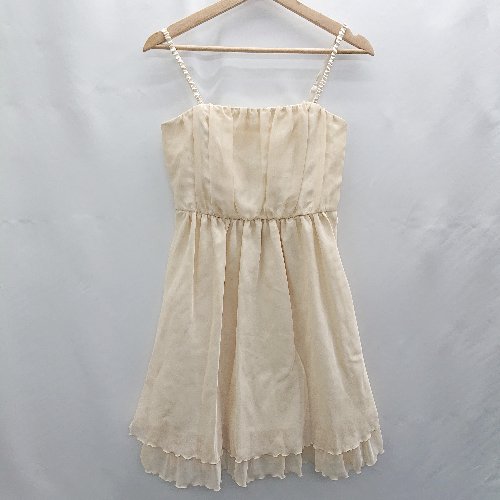 ◇ ⊂◎ (株)丸井 レース 2WAY ミニ丈 ワンピース サイズ3 アイボリー系 レディース E 【中古】