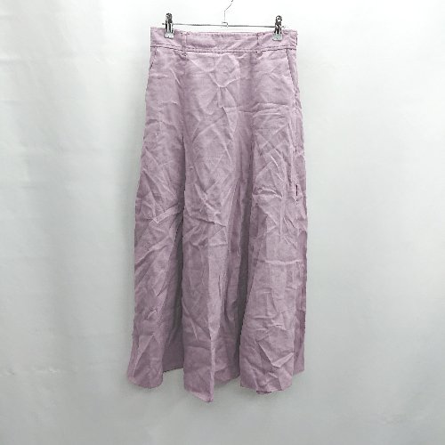 ◇ ⊂ IENA イエナ 無地 ひざ下 フレア スカート サイズ40 パープル系 レディース E 【中古】
