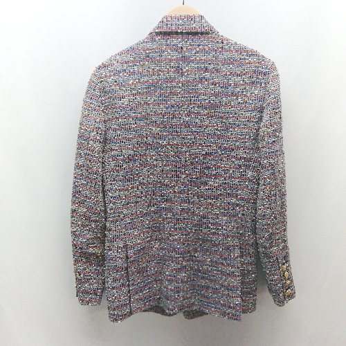 ◇ DRESSCAMP フォーマル ハーパン ツイード風 ブルー レッド スタッズ セットアップ サイズ表記なし マルチ メンズ E 【中古】