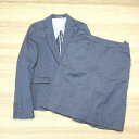 ◇ SUIT SELECT スーツセレクト 肩パット ビジネス オフィス シンプル ひざ丈 S スーツ サイズ7 ネイビー レディース E 【中古】