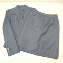 ◇ THE SUIT COMPANY リクルート フォーマル 入学式 卒業式 通勤 ひざ丈 S セットアップ サイズ42 ブラック レディース E 【中古】