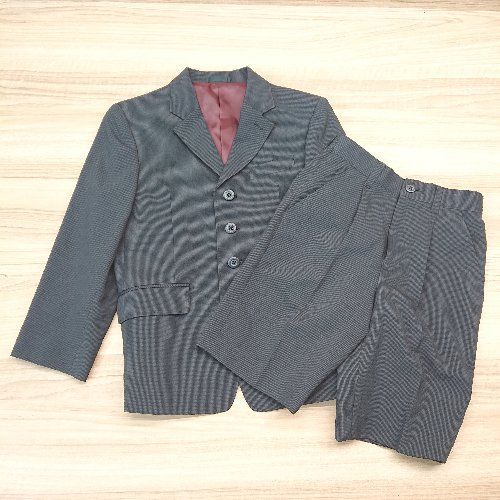 ◇ primo grado 総裏 セットアップ センタープレス - ジャケット ショートパンツ サイズ120 ブラック メンズ E 【中古】