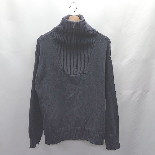 ◇ ⊇ SCOTCLUB スコットクラブ zip 長袖 ニット サイズ09 ネイビー系 レディース E 【中古】
