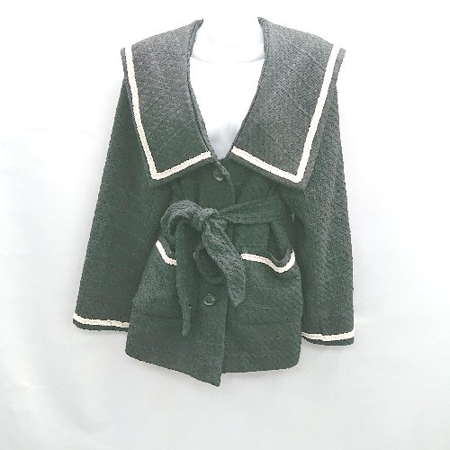 ◇ ⊇◎ one after another NICE CLAUP ビッグ襟 長袖 ツイード コート サイズF ブラック レディース E 【中古】 ◇ ⊇◎ one after another NICE CLAUP ビッグ襟 長袖 ツイード コート サイズF ブラック レディース E 【中古】