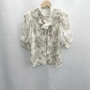 ◇ ⊂Φ MAJESTIC LEGON マジェスティックレゴン 花柄 半袖 ブラウス サイズM アイボリー レディース E 【中古】