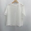 ◇ ⊂◎●未使用● Discoat ディスコート シースルー 半袖 Tシャツ サイズF ホワイト系 レディース E 【中古】
