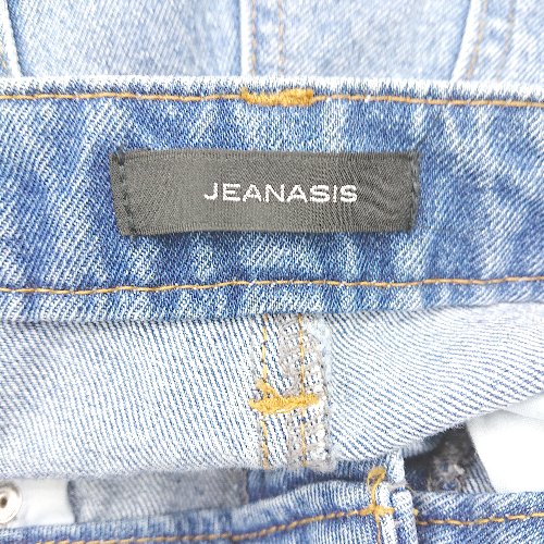 ◇ Θ JEANASIS ジーナシス ツギハギデザイン 切りっぱなし デニム フレアパンツ サイズM ライトブルー系 レディース E 【中古】