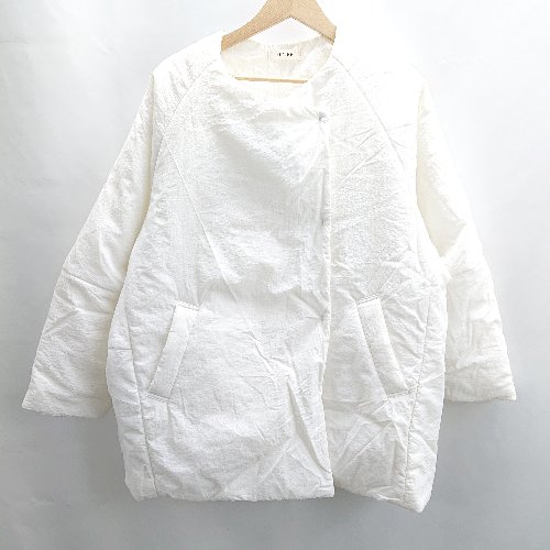 ◇ ⊇ HEYUMM ヘユム ボリューム ビッグ 長袖 ダウンジャケット ワンサイズ ホワイト レディース E 【中古】