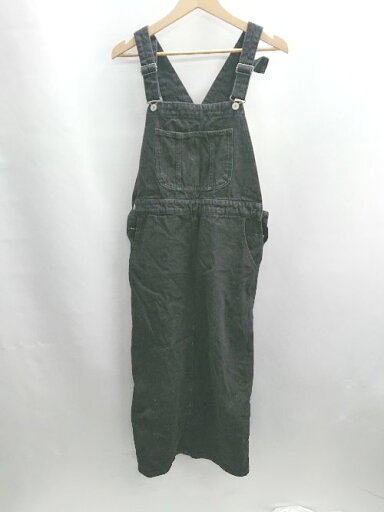 ◇ Θ AMERICAN HOLIC コットン100% オーバーオール ノースリーブ ロング ワンピース サイズM ブラック レディース E 【中古】 ◇ Θ AMERICAN HOLIC コットン100% オーバーオール ノースリーブ ロング ワンピース サイズM ブラック レディース E 【中古】