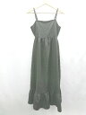 ◇ ⊂ apres jour mignon ストラップ調節可能 ロング キャミワンピース サイズM ブラック レディース E 【中古】