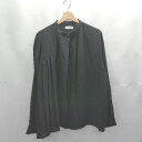 ◇ ⊂ patterntorso パターントルソ シースルー プリーツ 長袖 ブラウス サイズF ブラック レディース E 【中古】