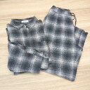 ◇ FREAK'S STORE チェック柄 ウエストゴム リラックス カジュアル セットアップ サイズF ブラック/グレー レディース E 【中古】
