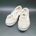 ◇ VANS ヴァンズ カジュアル シンプル お出かけ ぺたんこ スニーカー サイズ24.5 ベージュ レディース E 【中古】