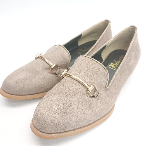 ◇ Balancoire ブランコアール ホースビット ポインテッドトゥ シンプル ローファー サイズM ブラウン系..