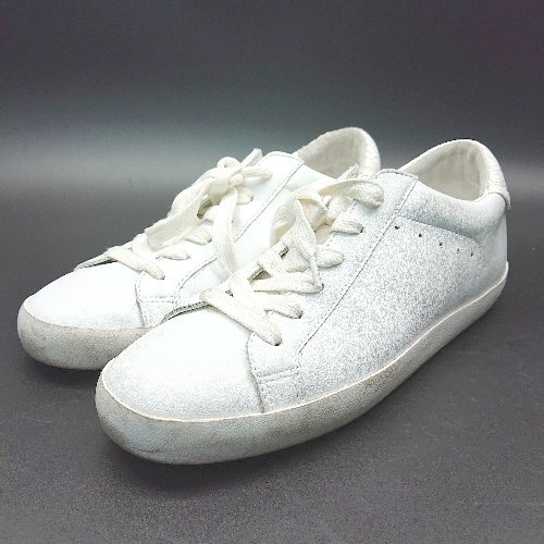 ◇ BANANA REPUBLIC かかとクロコ型 おしゃれ シンプル スニーカー サイズM ホワイト レディース (メンズ) E 【中古】