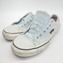 ◇ VANS ヴァンズ OLD SKOOL スケートボード 刺繍 ローカット スニーカー シューズ サイズ23.5 ライトブルー レディース E 【中古】