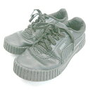 ◇ PUMA プーマ 厚底 スポーツ 軽量 おしゃれ スニーカー サイズ24 ブラック レディース E 【中古】