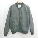 ◇ ⊇ Discoat ディスコート 長袖 MA-1 ジャケット サイズL ブラック系 メンズ E 【中古】
